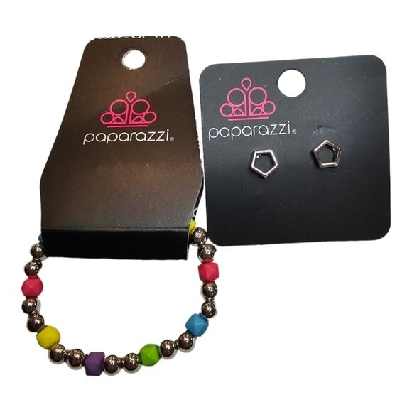 Paparazzi 10 Piece Lot of Bracelets and Earrings Great for Preteens and Teen NEW - Picture 6 of 8